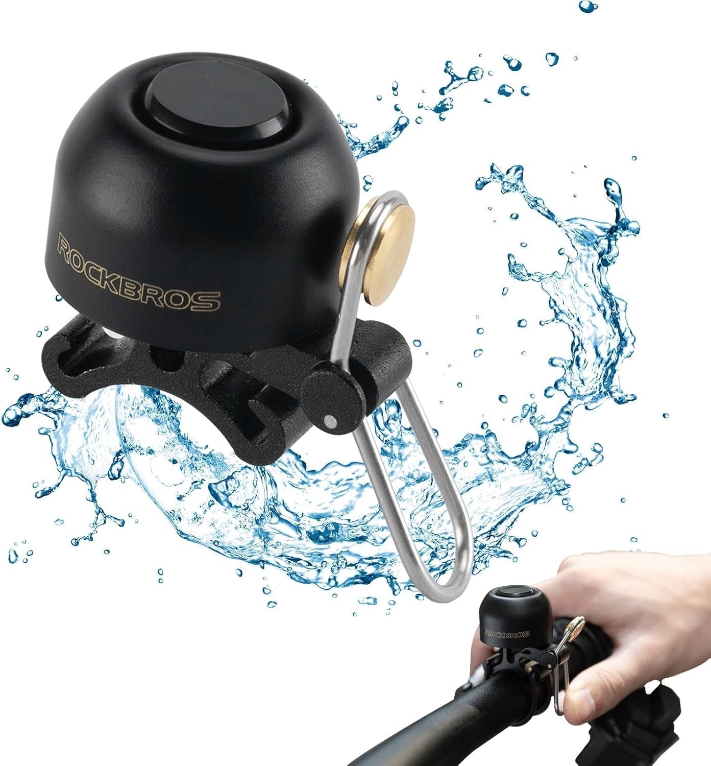 ROCKBROS cykelklocka styr klassisk, mountainbike retro cykelklocka hög klocka cykel kopparcykelklocka för 22-34 mm