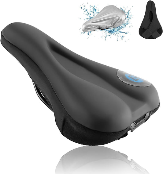 ROCKBROS Gel-sadelskydd Cykelsadel-gelöverdrag Vadderat cykelsits med vattentätt sadelskydd för män och kvinnor 28cm x 17,5cm Blå/Röd