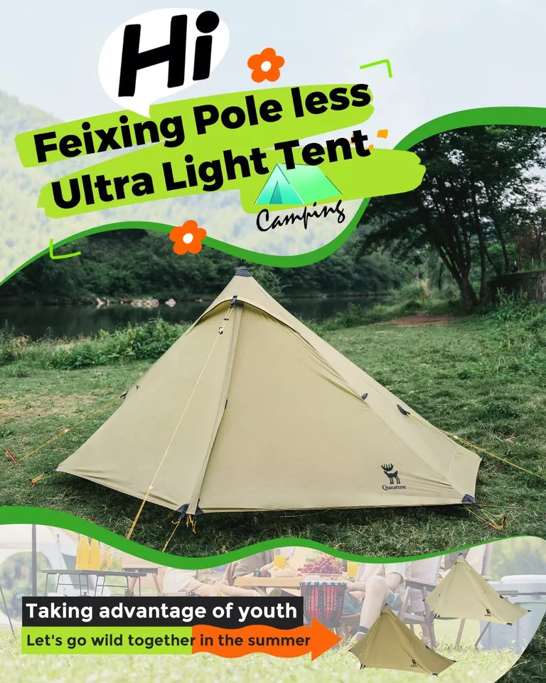 Qunature vandringstält 1-manstält Ultralätt campingtält Vattentätt 230*180cm