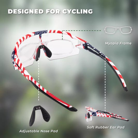 ROCKBROS Polariserade/Photochromic Solglasögon Cykelglasögon Cykel UV400 UNISEX