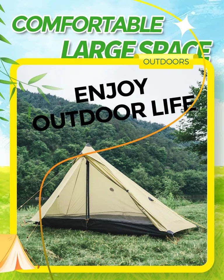 Qunature vandringstält 1-manstält Ultralätt campingtält Vattentätt 230*180cm
