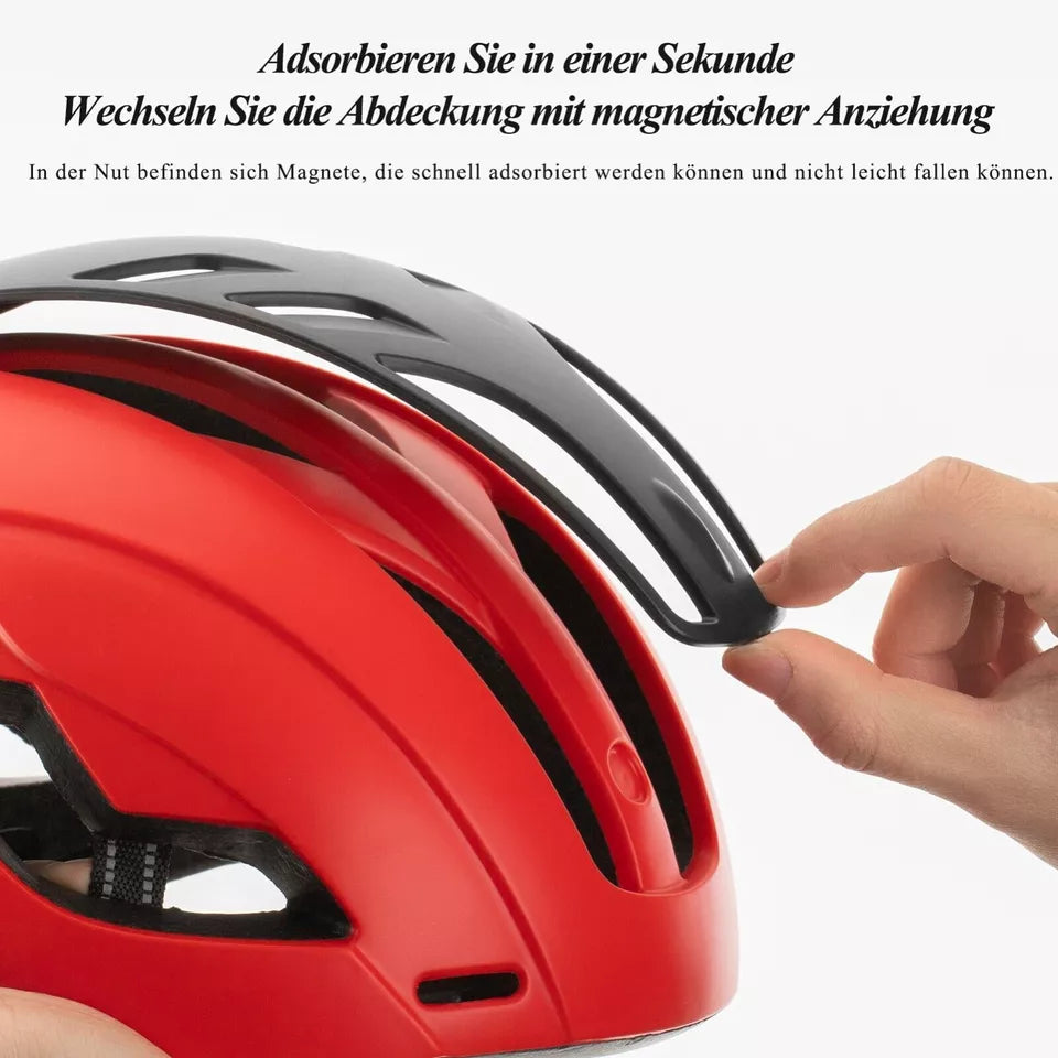 ROCKBROS cykelhjälm cykelhjälm med avtagbar magnetisk skyddshjälm MTB
