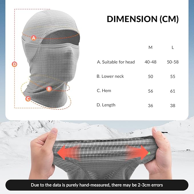 Qunature Balaclava Winter Ski Mask Balaclava Ski Motorcykel Ansiktsmask Dam/Män Varm Vindtät Andas Balaclava för utomhussport Skidåkning Snowboard Cykling