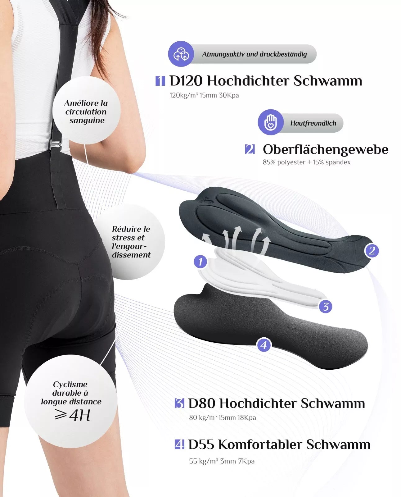 ROCKBROS cykelbyxshorts damcykelshorts vadderade cykelshorts
