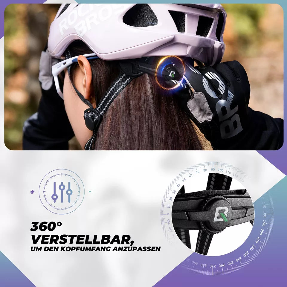 ROCKBROS cykelhjälm landsvägscykelhjälm 58-62CM unisex vuxna för MTB landsvägscykelhjälm