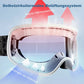 Qunature skidglasögon, snowboardglasögon för barn och vuxna som bär glasögon, anti-fog