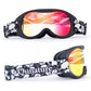 Qunature skidglasögon, snowboardglasögon för barn och vuxna som bär glasögon, anti-fog