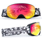 Qunature skidglasögon, snowboardglasögon för barn och vuxna som bär glasögon, anti-fog