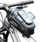 ROCKBROS cykelväska 1,5 liter hård ramväska med mobiltelefonhållare upp till 6,5 tum