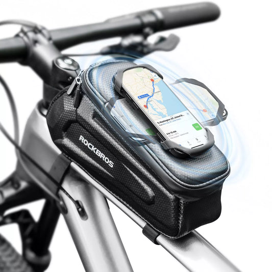 ROCKBROS cykelväska 1,5 liter hård ramväska med mobiltelefonhållare upp till 6,5 tum
