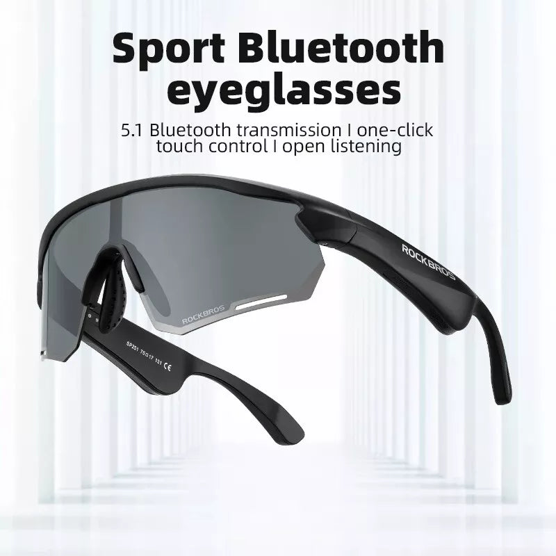 ROCKBROS Elektroniska Bluetooth-glasögon Cykel Motorcykel Bil Utomhus Löpning TAC