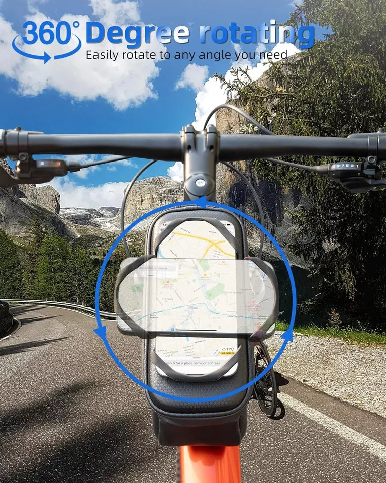 ROCKBROS cykelväska 1,5 liter hård ramväska med mobiltelefonhållare upp till 6,5 tum