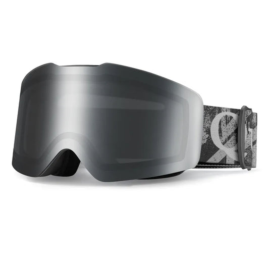 Qunature ramlösa skidglasögon Snowboardglasögon UV400 Anti-dimglasögon unisex