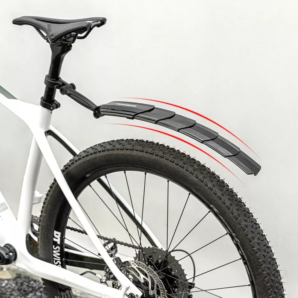 ROCKBROS cykelstänkskärm fram + bak för 24-29 tum, infällbar och justerbar