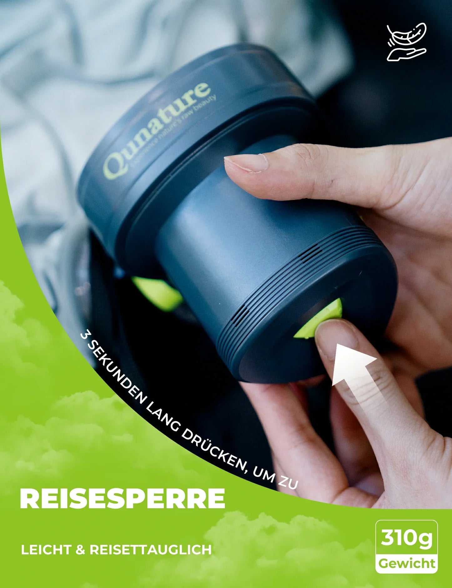 Elektrisk luftpump 2 i 1, uppblåsning och tömning, 2000 mAh uppladdningsbart batteri Quantum