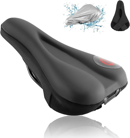 ROCKBROS Gel-sadelskydd Cykelsadel-gelöverdrag Vadderat cykelsits med vattentätt sadelskydd för män och kvinnor 28cm x 17,5cm Blå/Röd