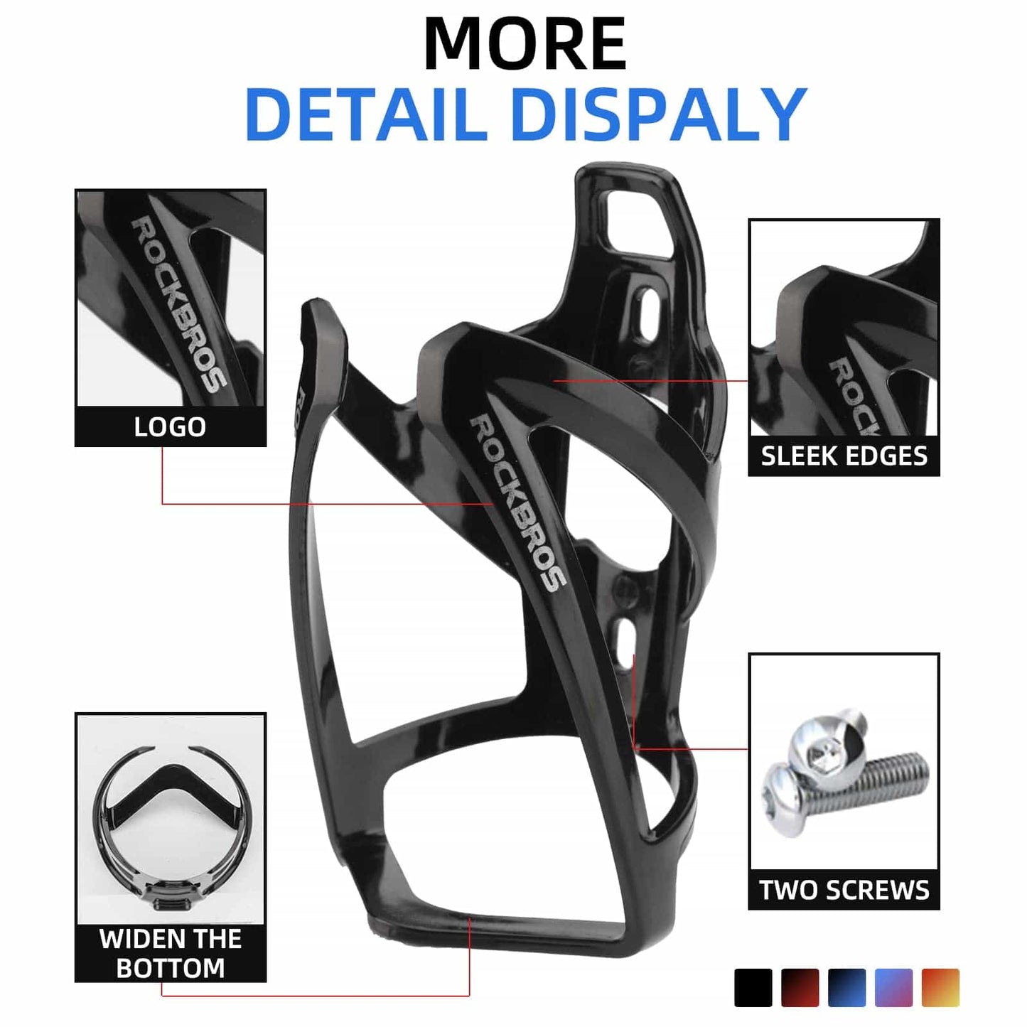 35g lätt PC-cykelflaskhållare ROCKBROS