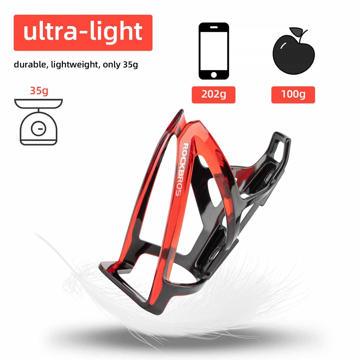 35g lätt PC-cykelflaskhållare ROCKBROS