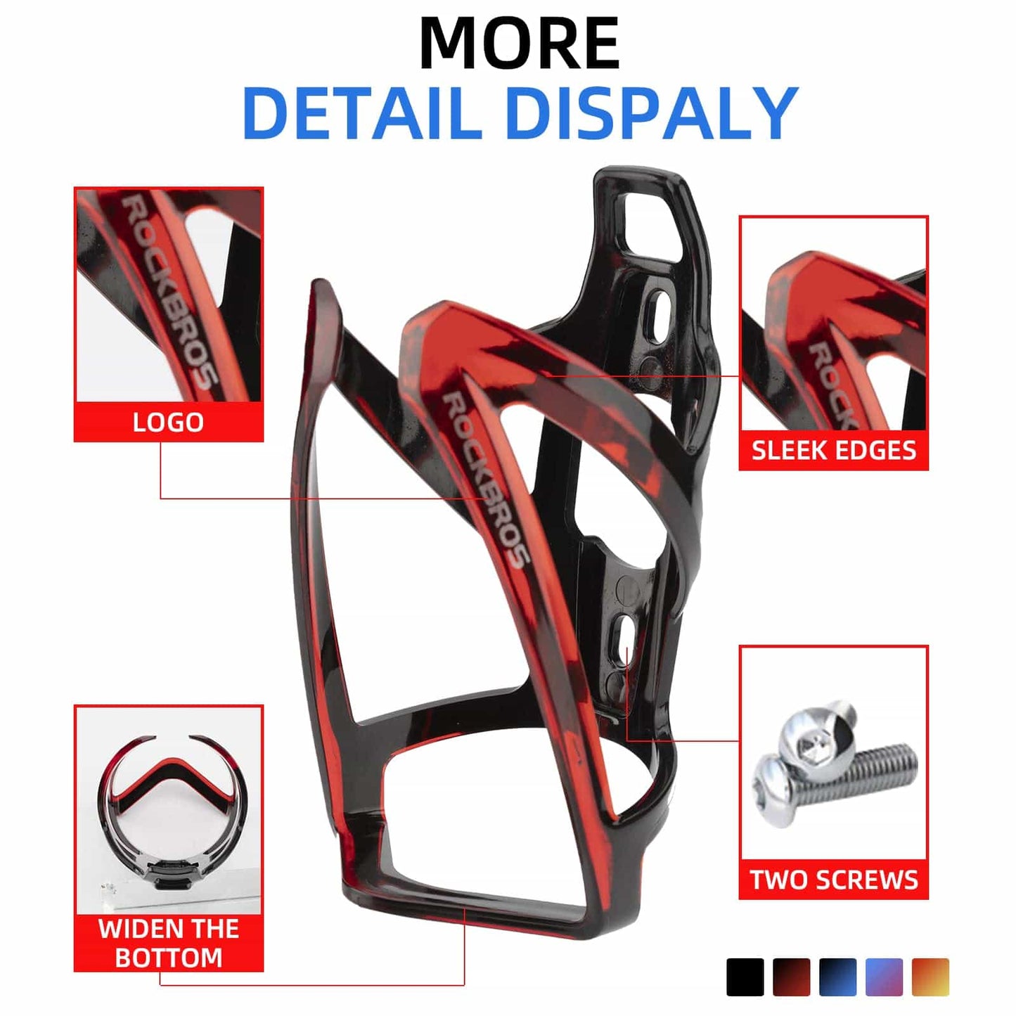 35g lätt PC-cykelflaskhållare ROCKBROS