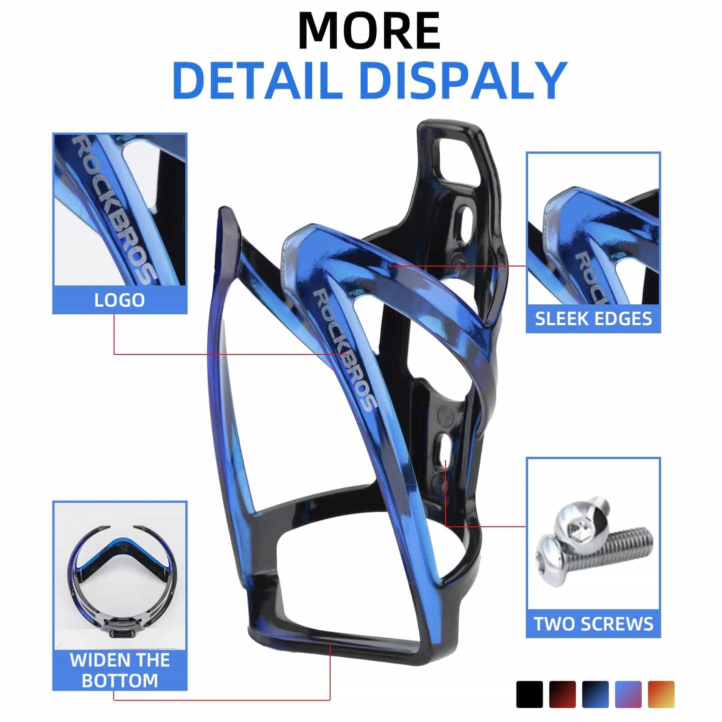 35g lätt PC-cykelflaskhållare ROCKBROS