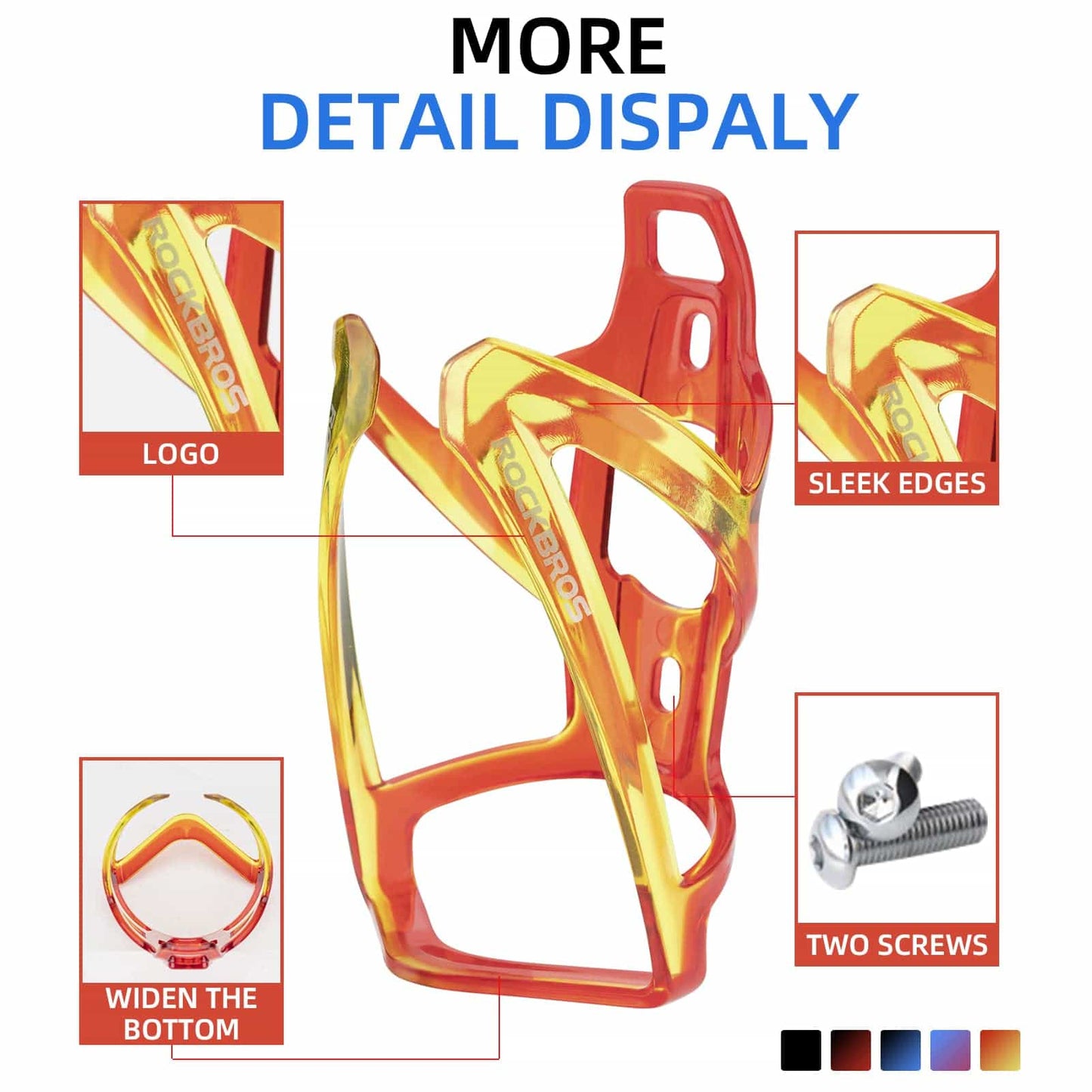 35g lätt PC-cykelflaskhållare ROCKBROS