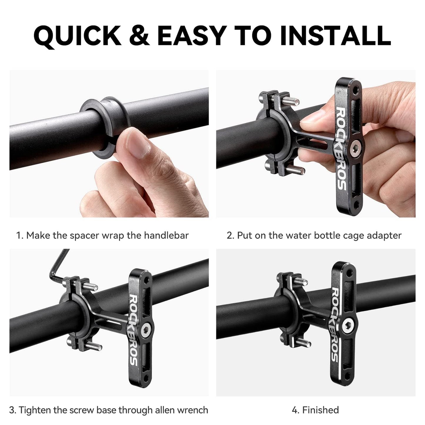 Universal flaskhållaradapter i aluminium för cyklar och motorcyklar ROCKBROS