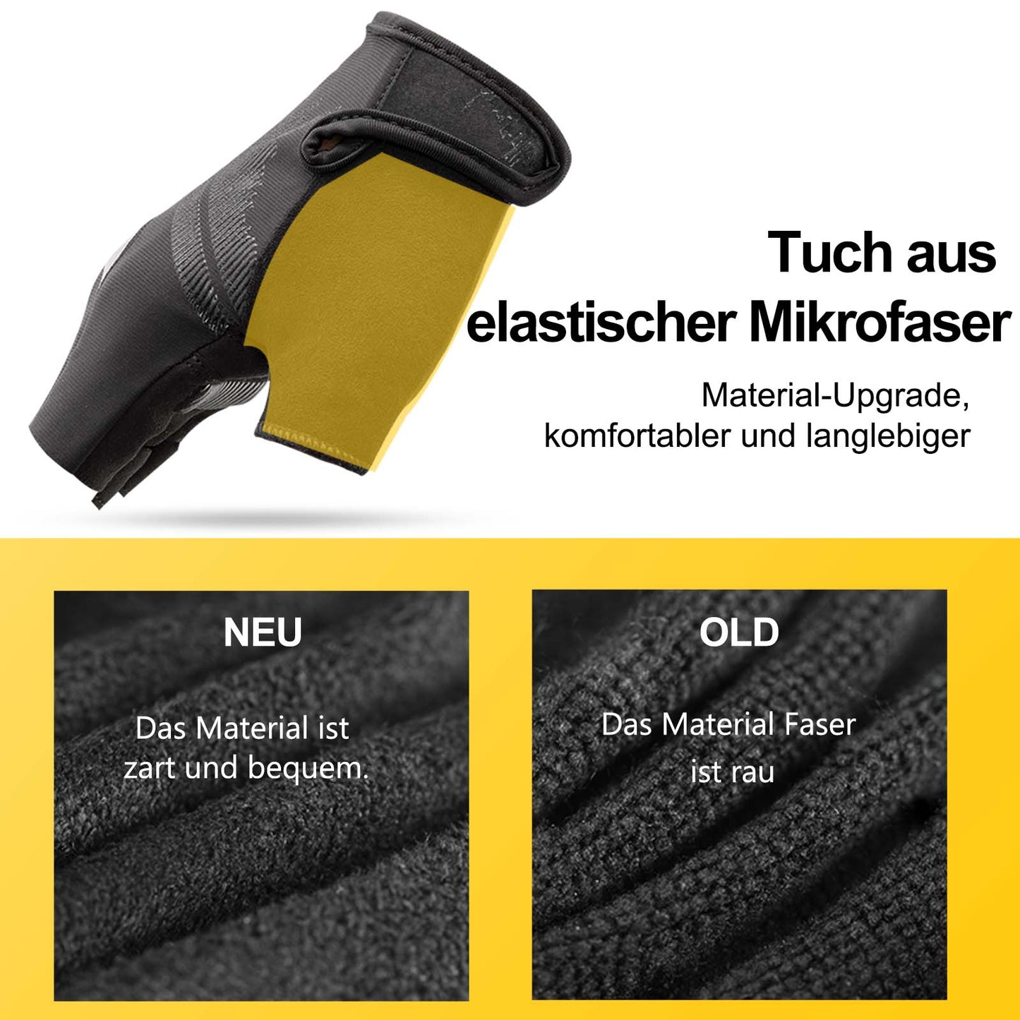 Halkfria ridhandskar med reflekterande halvfingrar, storlekar S-XXL, ROCKBROS