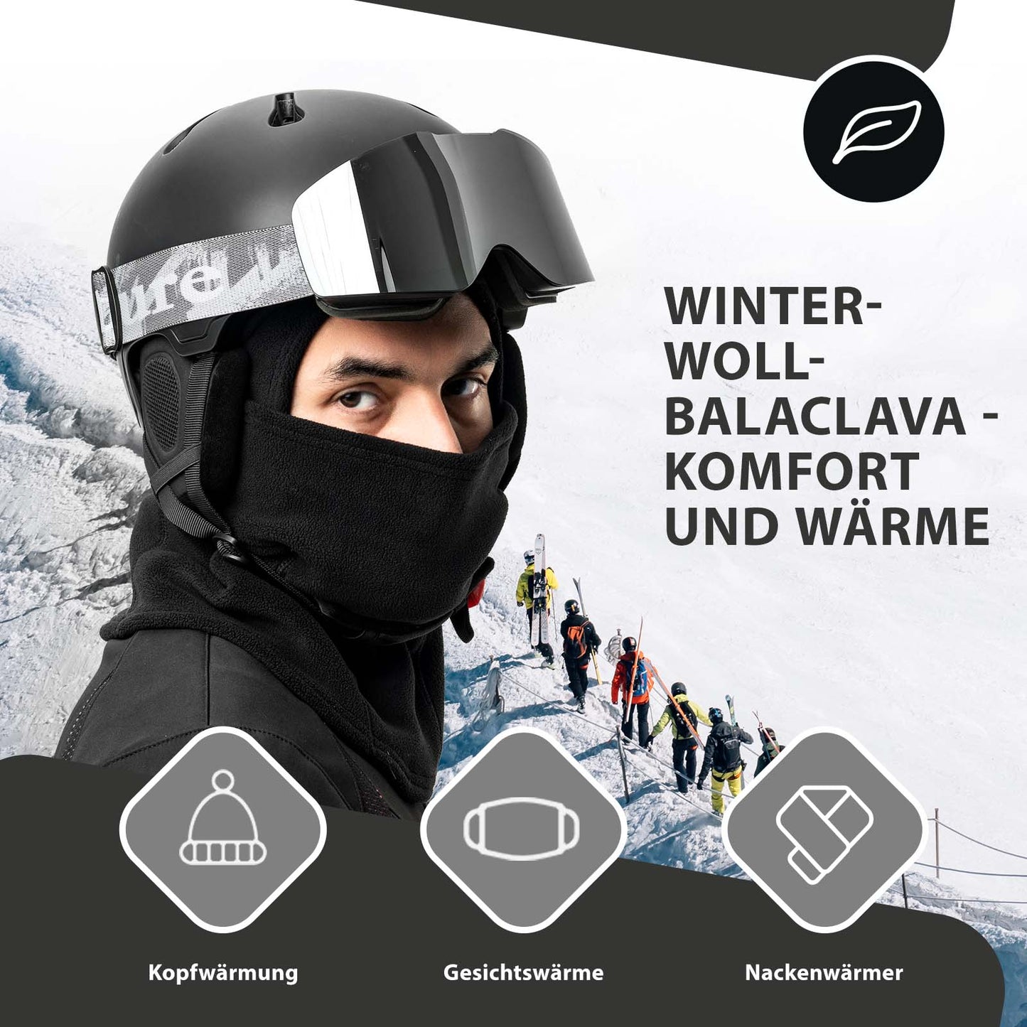 Balaklava Vinter Skidmask Varm Stormmask Unisex En Storlek ROCKBROS