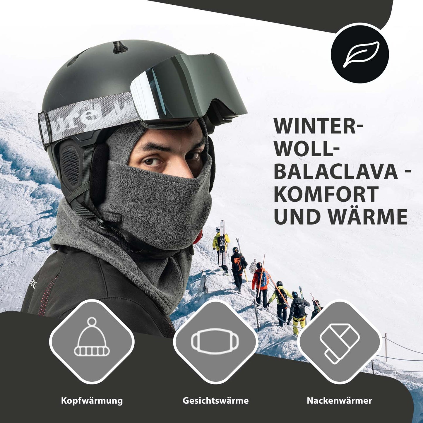 Balaklava Vinter Skidmask Varm Stormmask Unisex En Storlek ROCKBROS