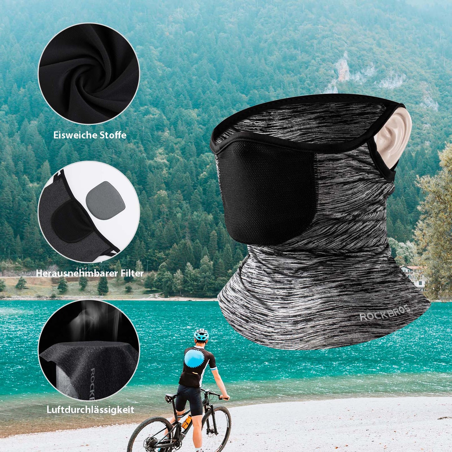 Multifunktionella Andningsbara Balaklavor Munskydd Unisex ROCKBROS