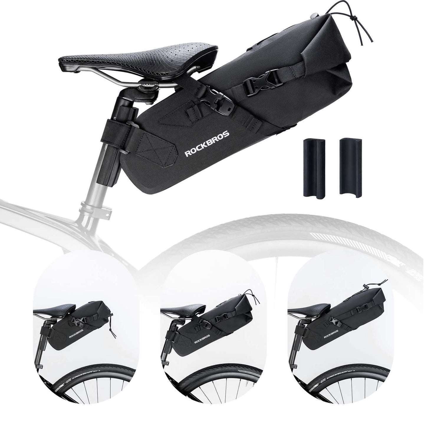 Bikepacking sadelväska 3 liter 100% vattentät TPU-väska ROCKBROS