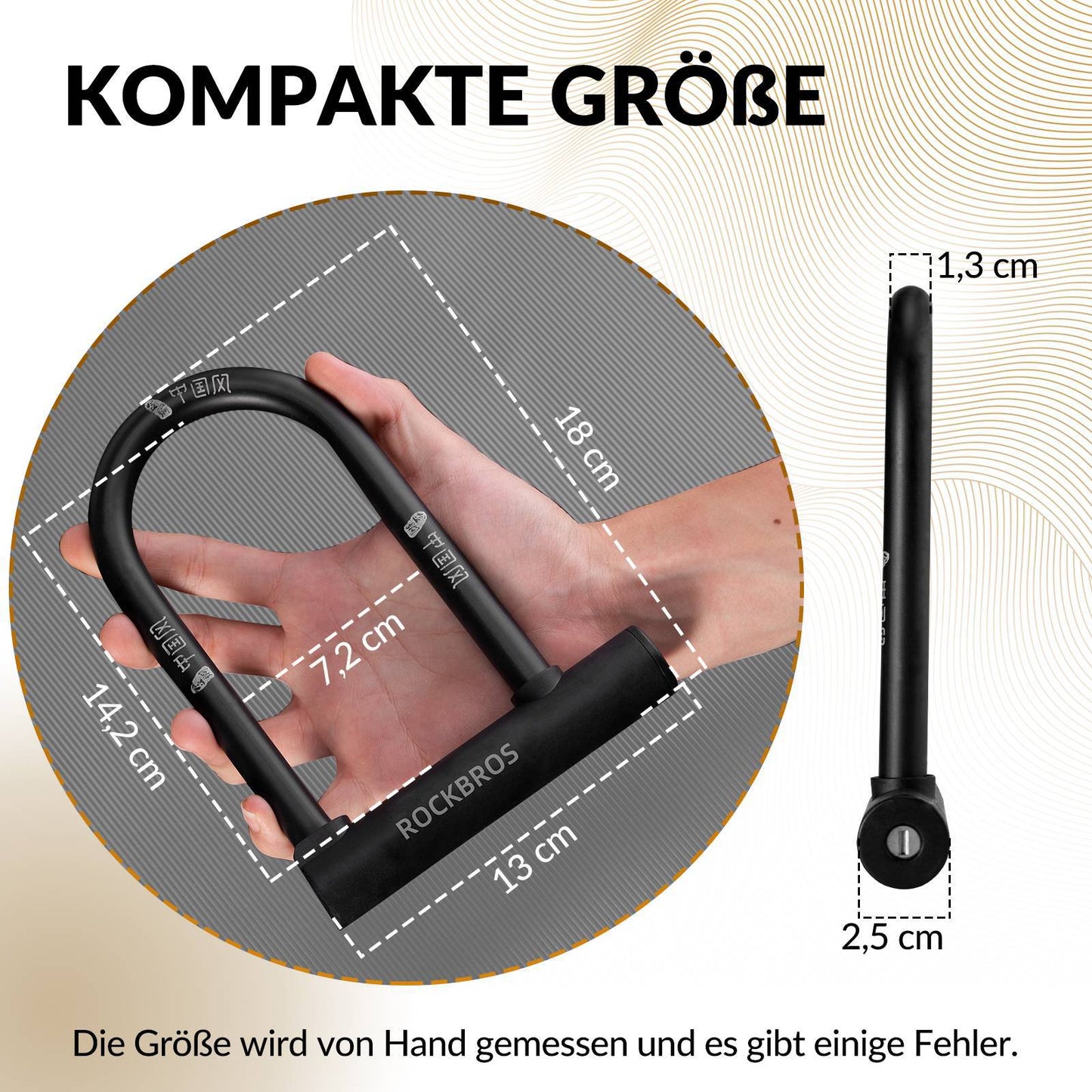 U-lås Cykellås Högsäkerhetslås Vattentäta ROCKBROS