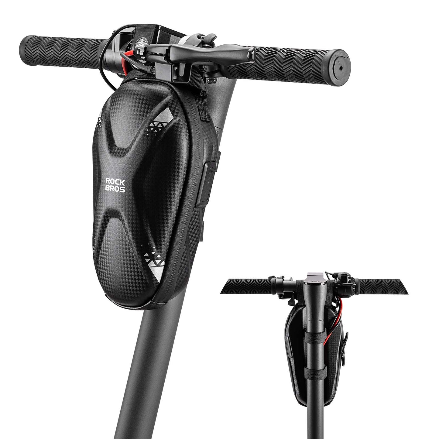 Styrväska för elscooter, vattentät framväska med USB-portar, ROCKBROS