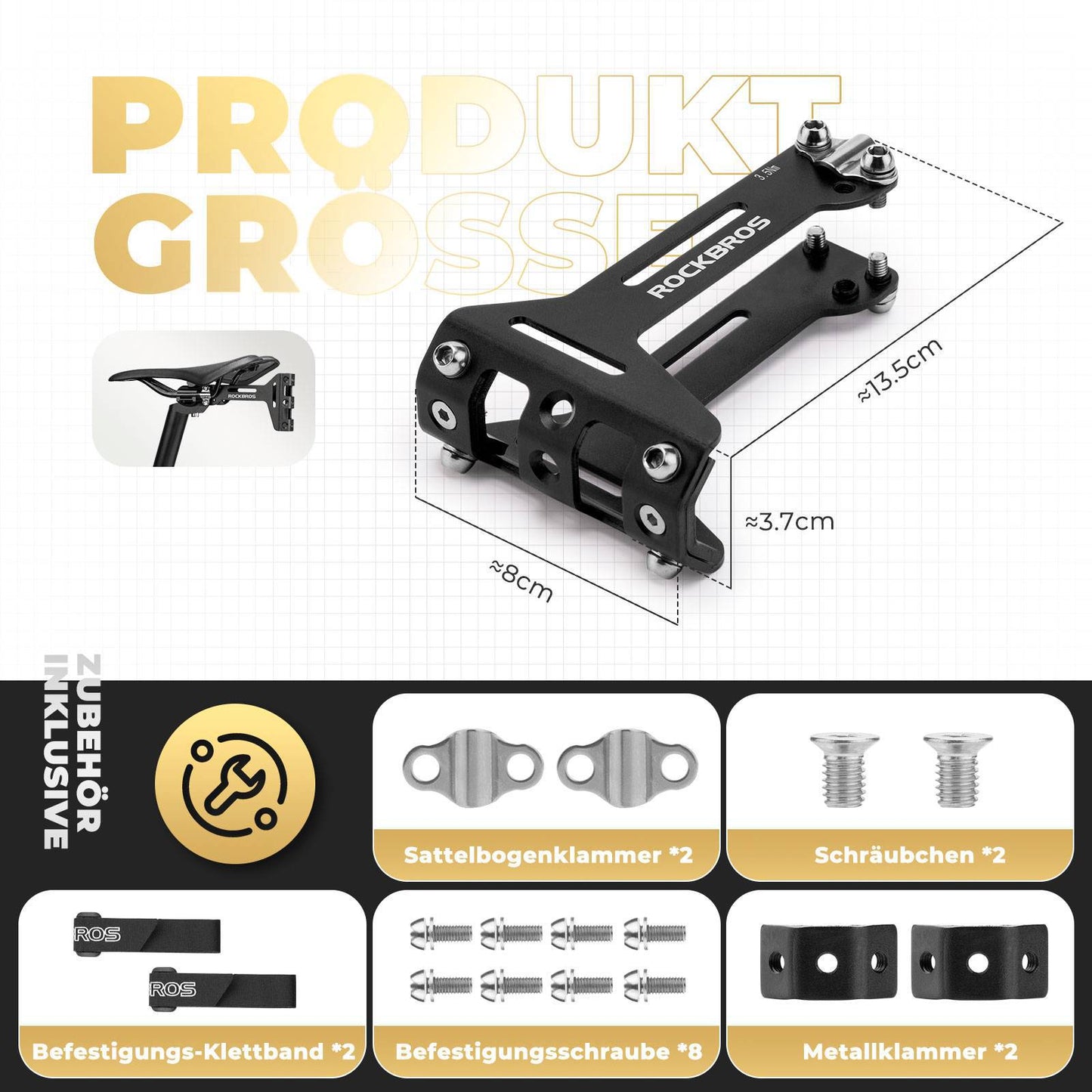 Adapter för cykelflaskhållare i aluminium, justerbart fäste, ROCKBROS