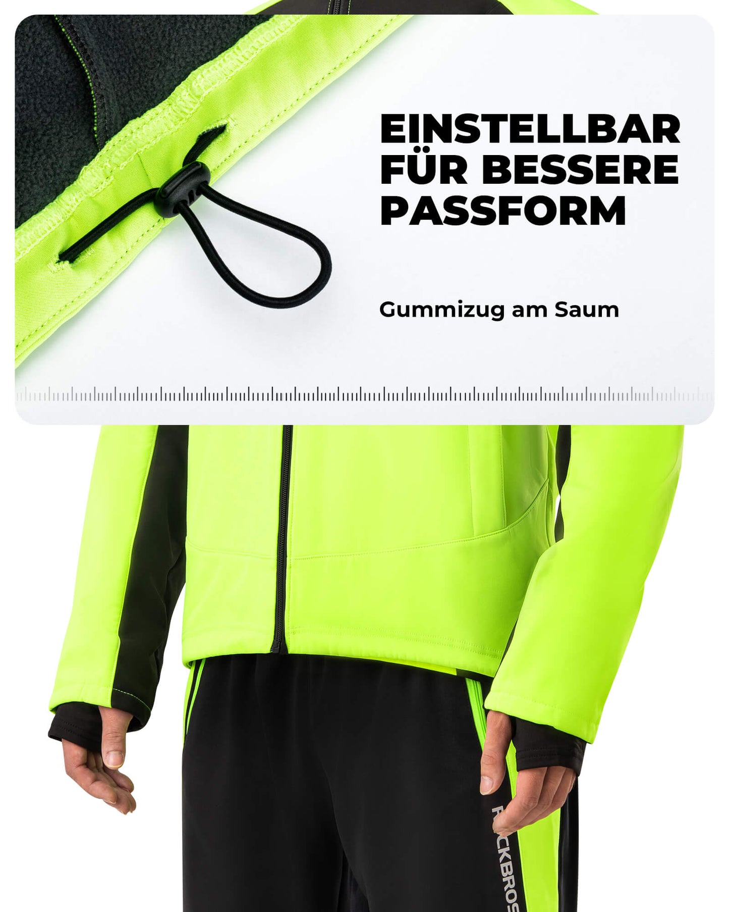 Cykeljacka och byxor vintercykelställ ljusgrön ROCKBROS