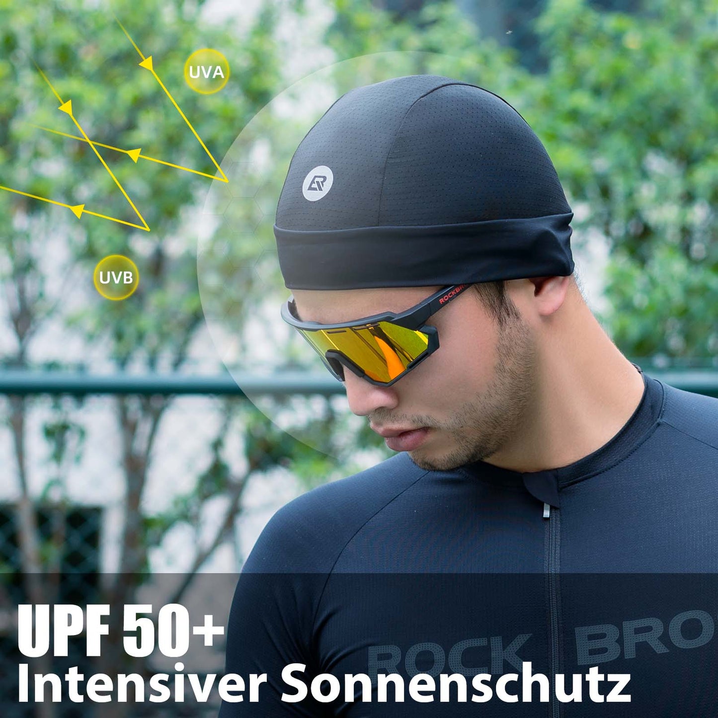 Sommarcykelkeps UV-skyddande löparkeps herr 50-64cm ROCKBROS