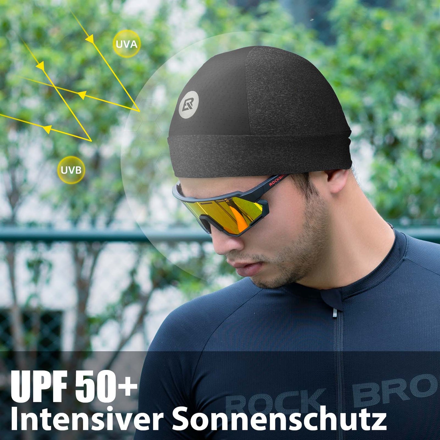 Sommarcykelkeps UV-skyddande löparkeps herr 50-64cm ROCKBROS