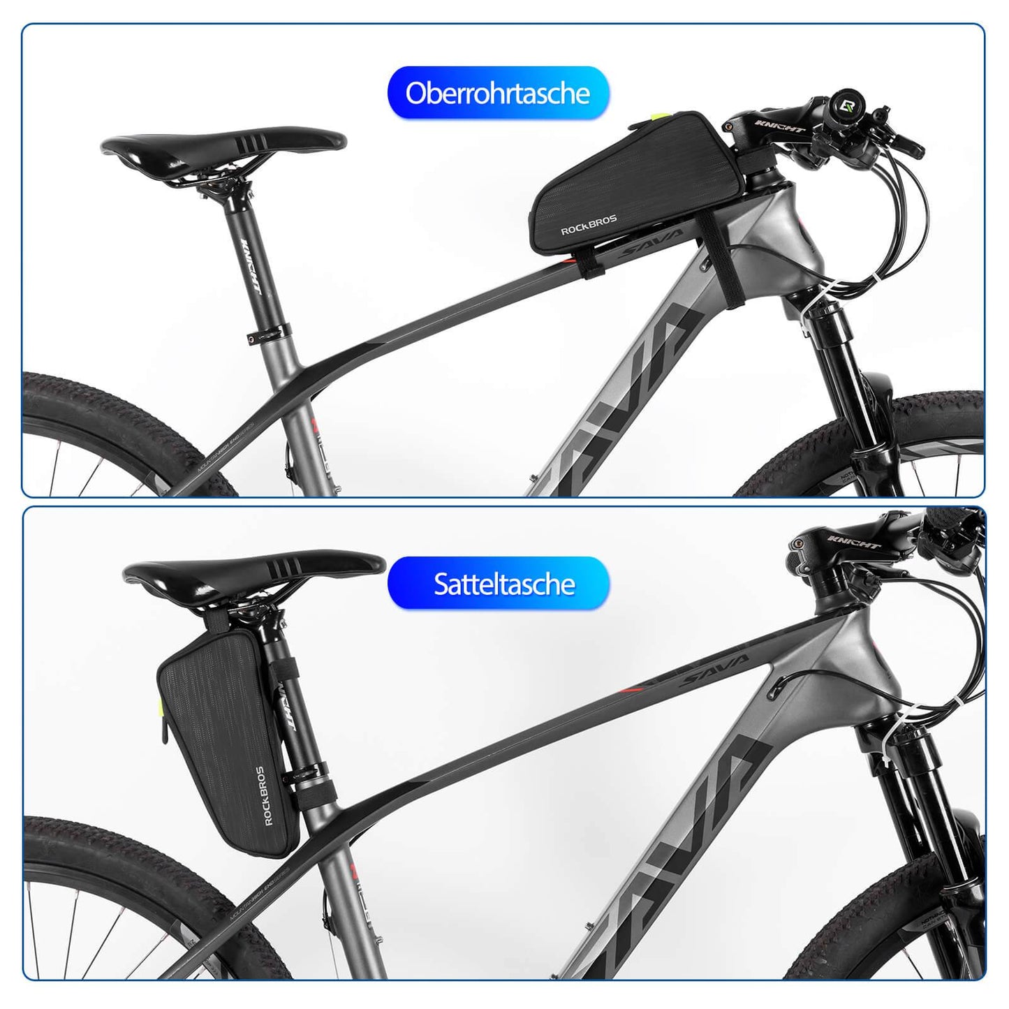 Cykelöverrörsväska/sadelväska 1,1L med invändiga fack ROCKBROS