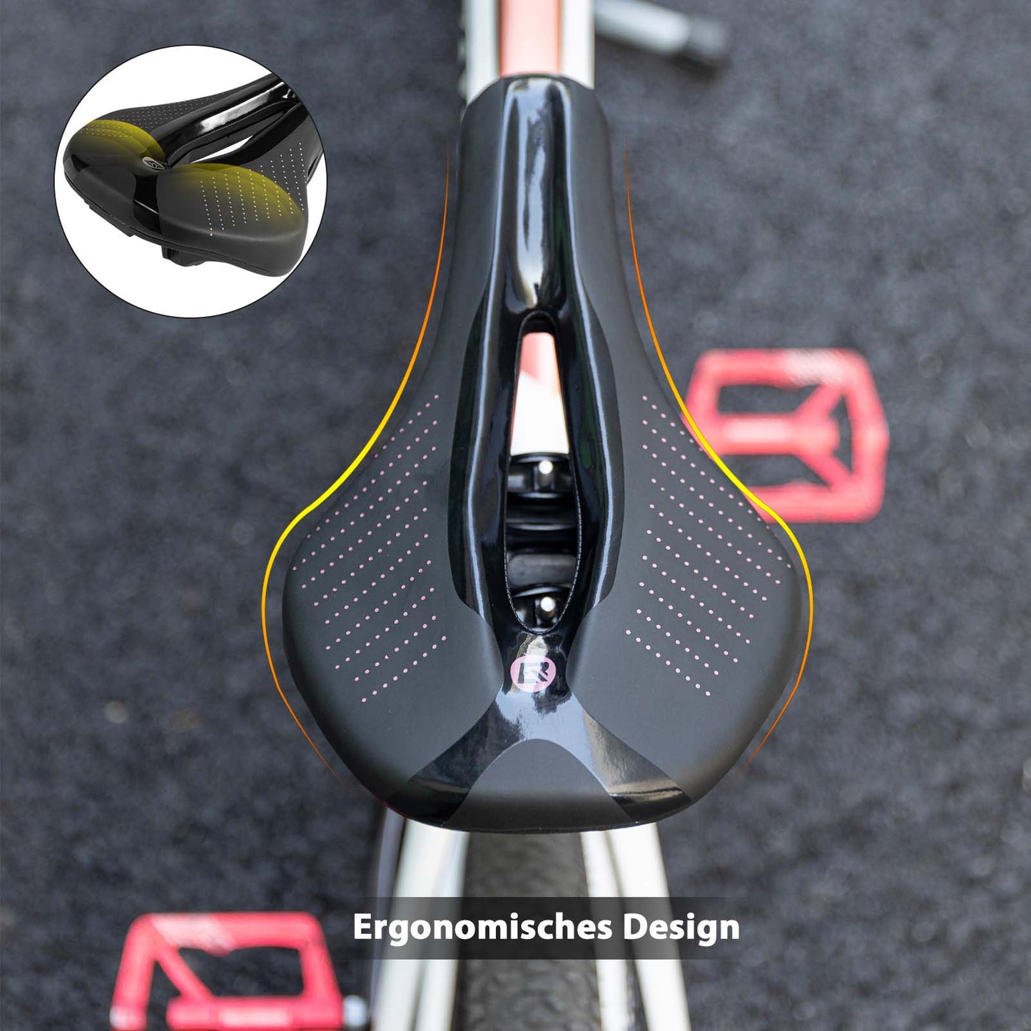 Cykelsadel Ergonomisk Stötdämpande Cykelsadel Unisex ROCKBROS