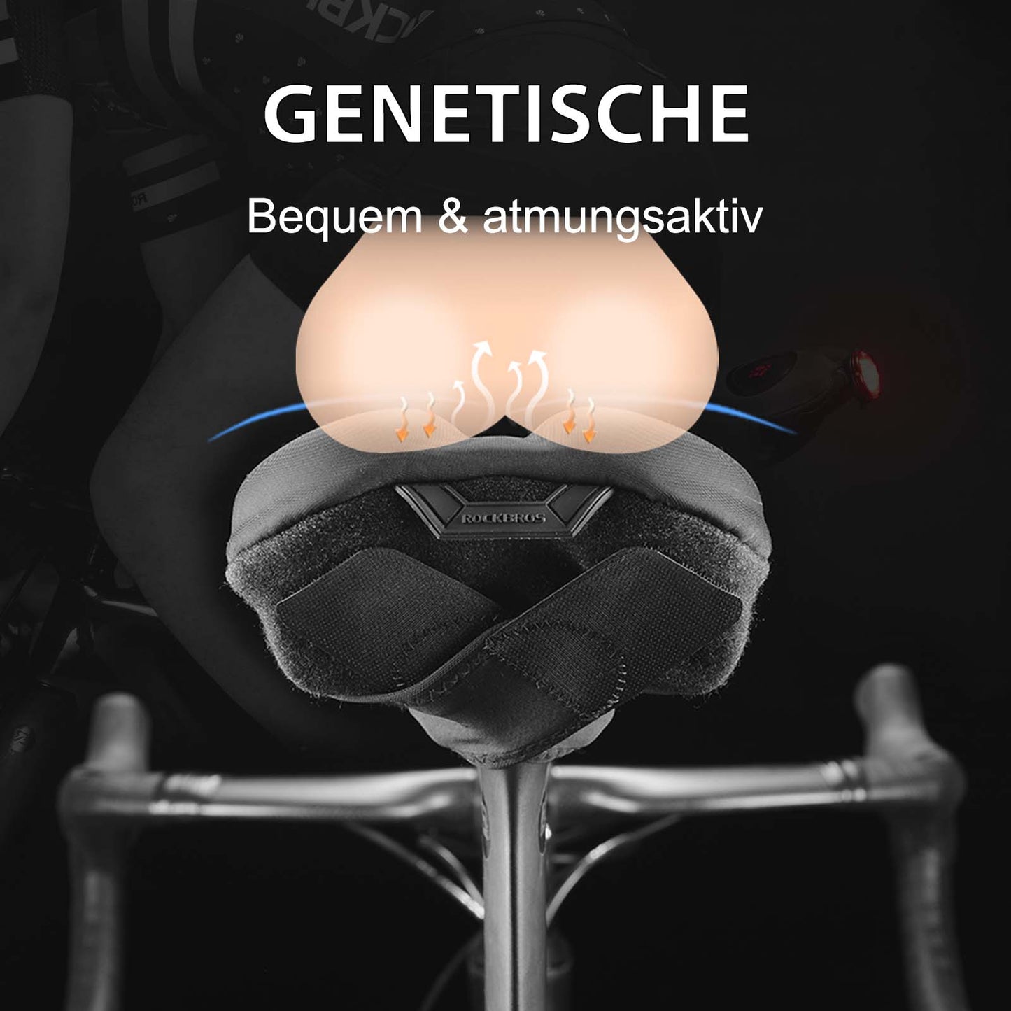 Cykelsadelskydd Gel Sadelskydd Svart ROCKBROS