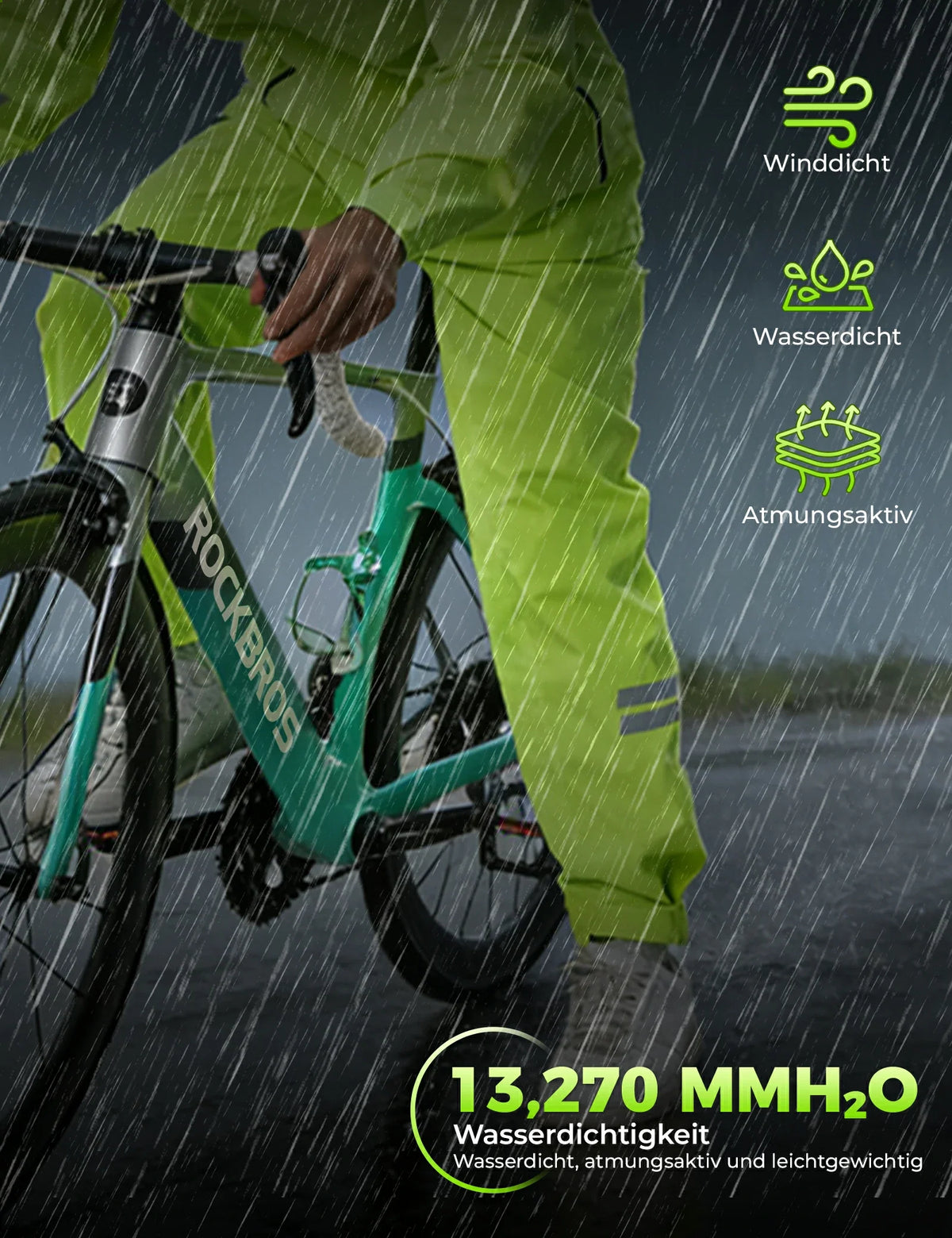 ROCKBROS Cykelbyxa Herr Lång Vattentät
