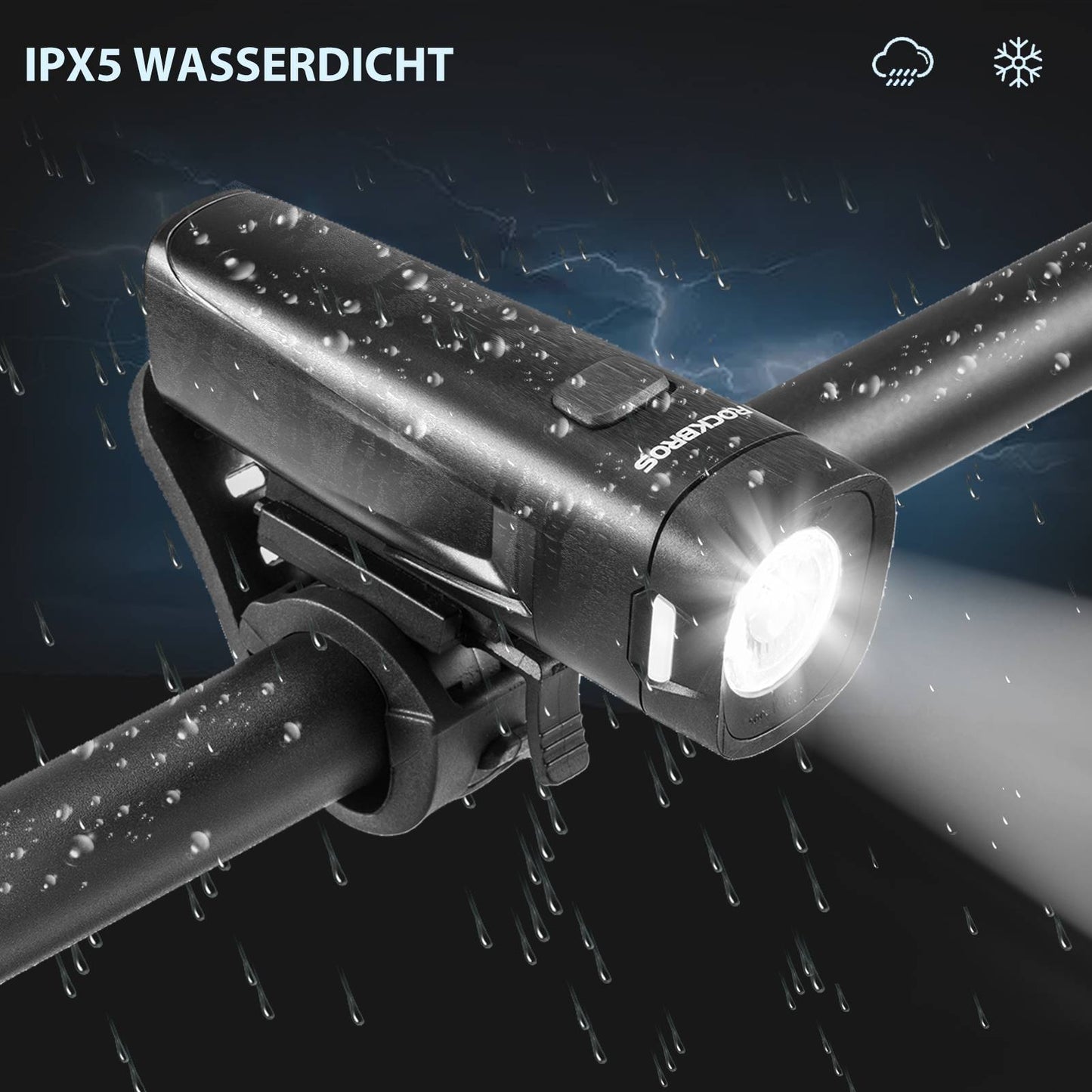 Cykelbelysningsset, cykellampa inklusive bak- och framljus, ROCKBROS