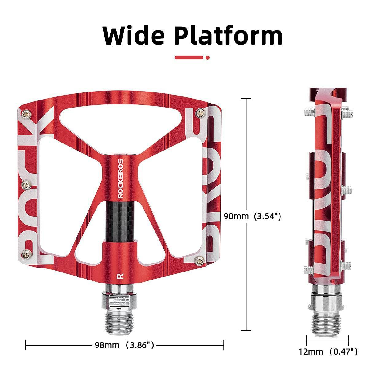 9/16 tums aluminium MTB-cykelpedaler med tätade lager ROCKBROS