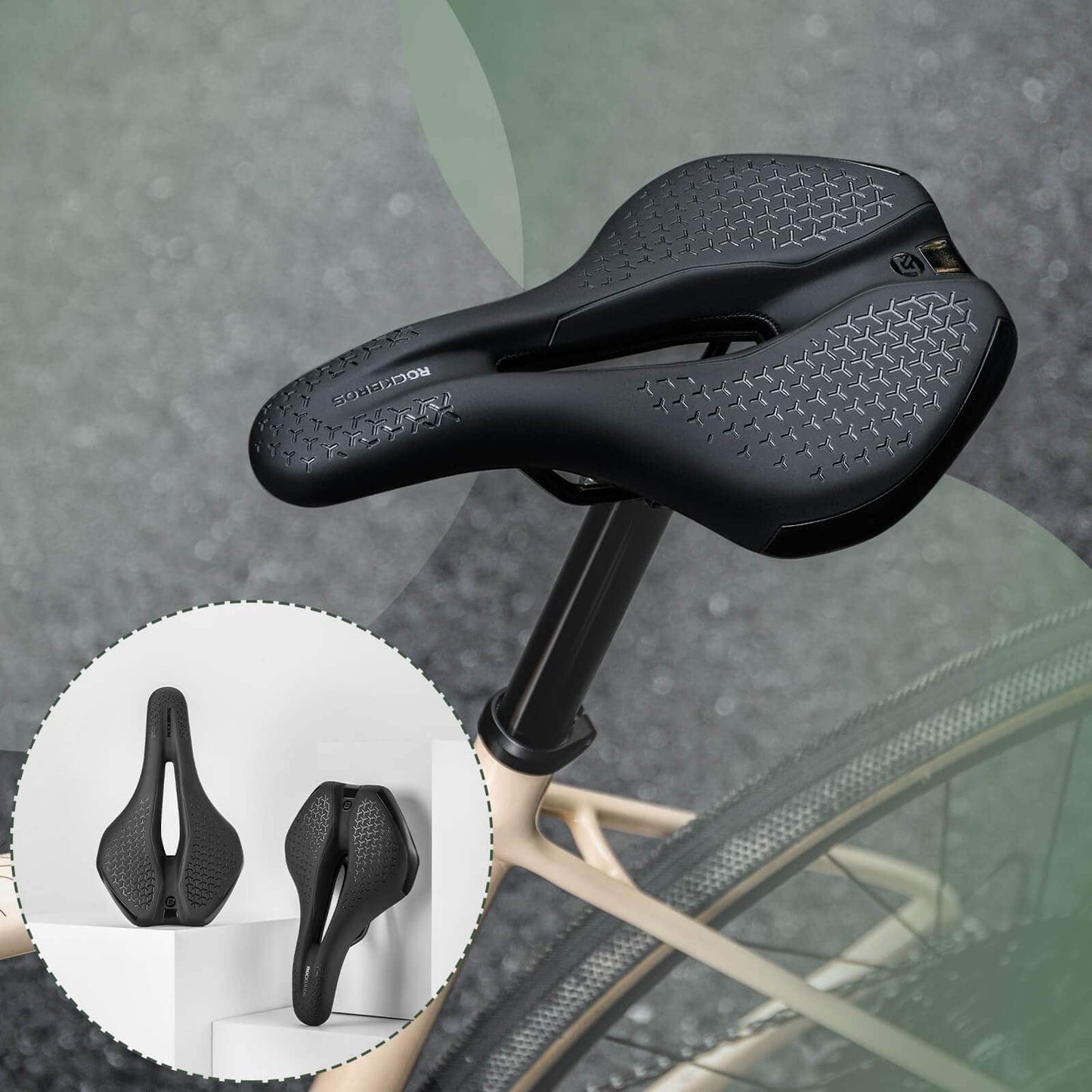 Bekväm ihålig ergonomisk cykelsadel med halkfri cykelsadel från ROCKBROS