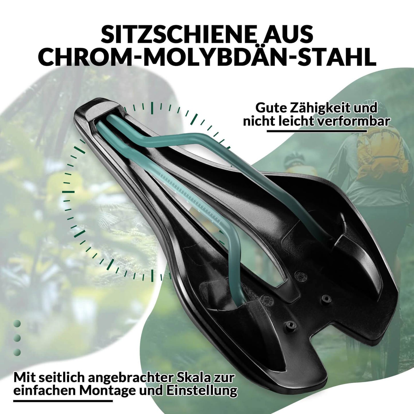 Ergonomisk cykelsadel, andningsbar cykelsadel, 14,5 * 25 cm, ROCKBROS