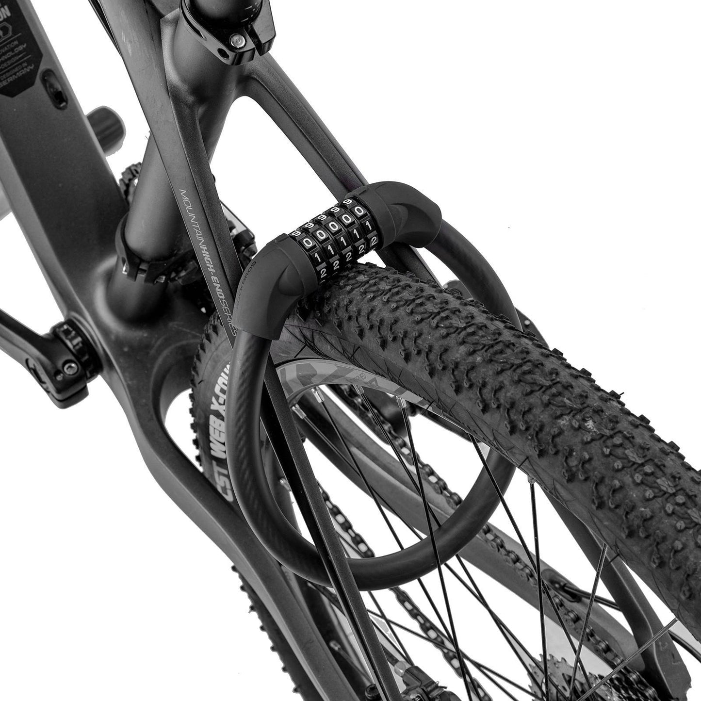 5-siffrigt cykellås med kabel ROCKBROS