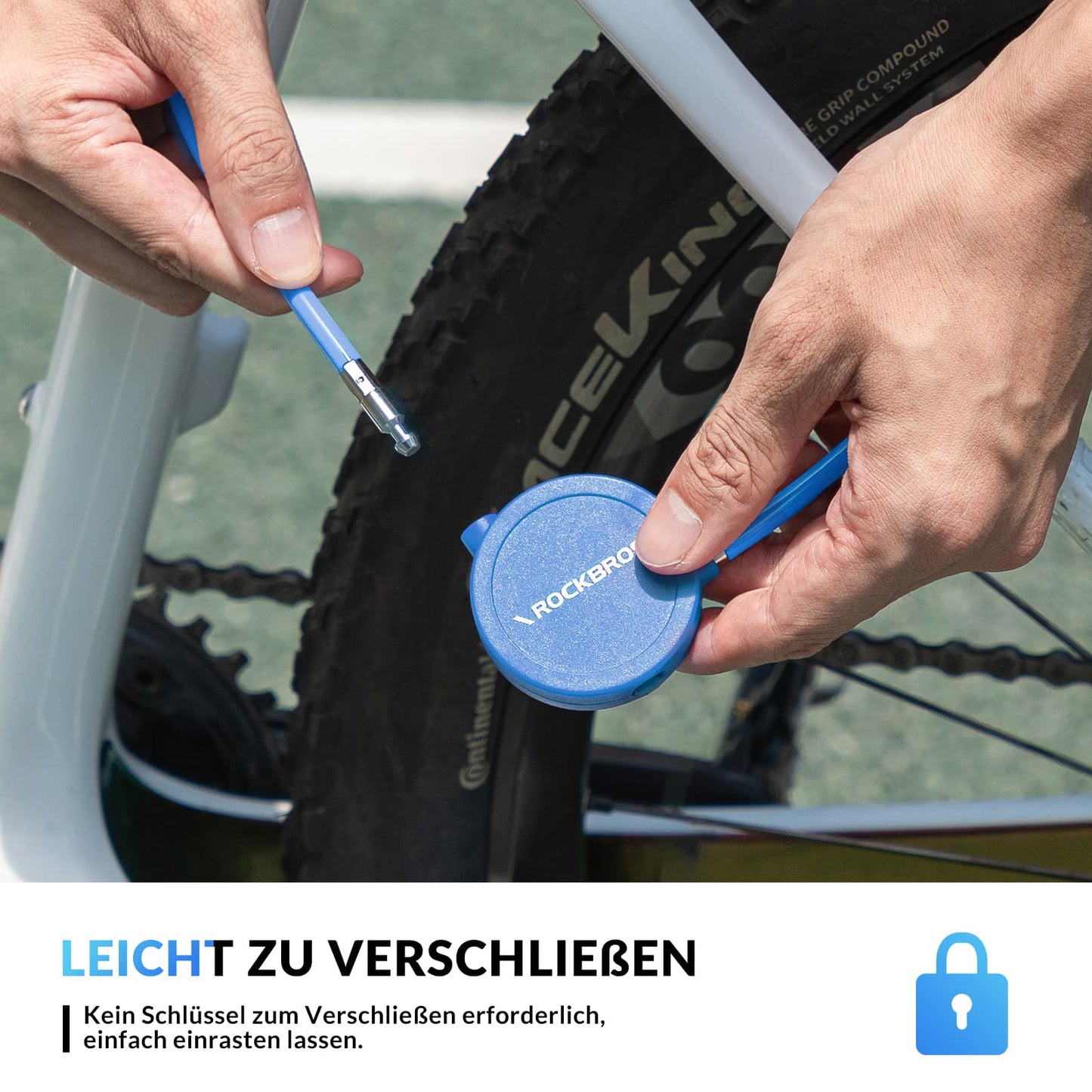 Barncykellås 69cm med 2 nycklar ROCKBROS