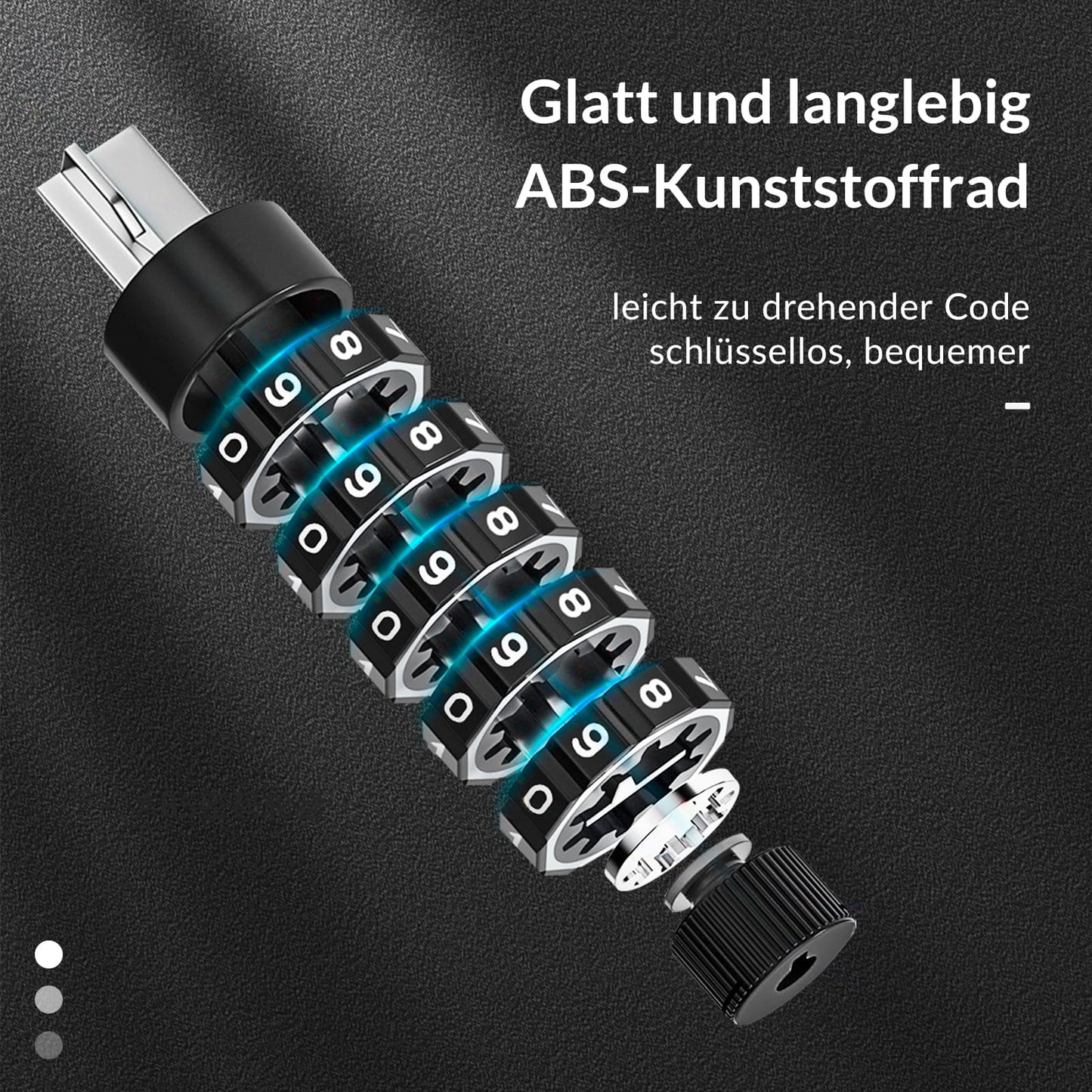 Cykellås kombinationslås 19 mm tjockt ROCKBROS