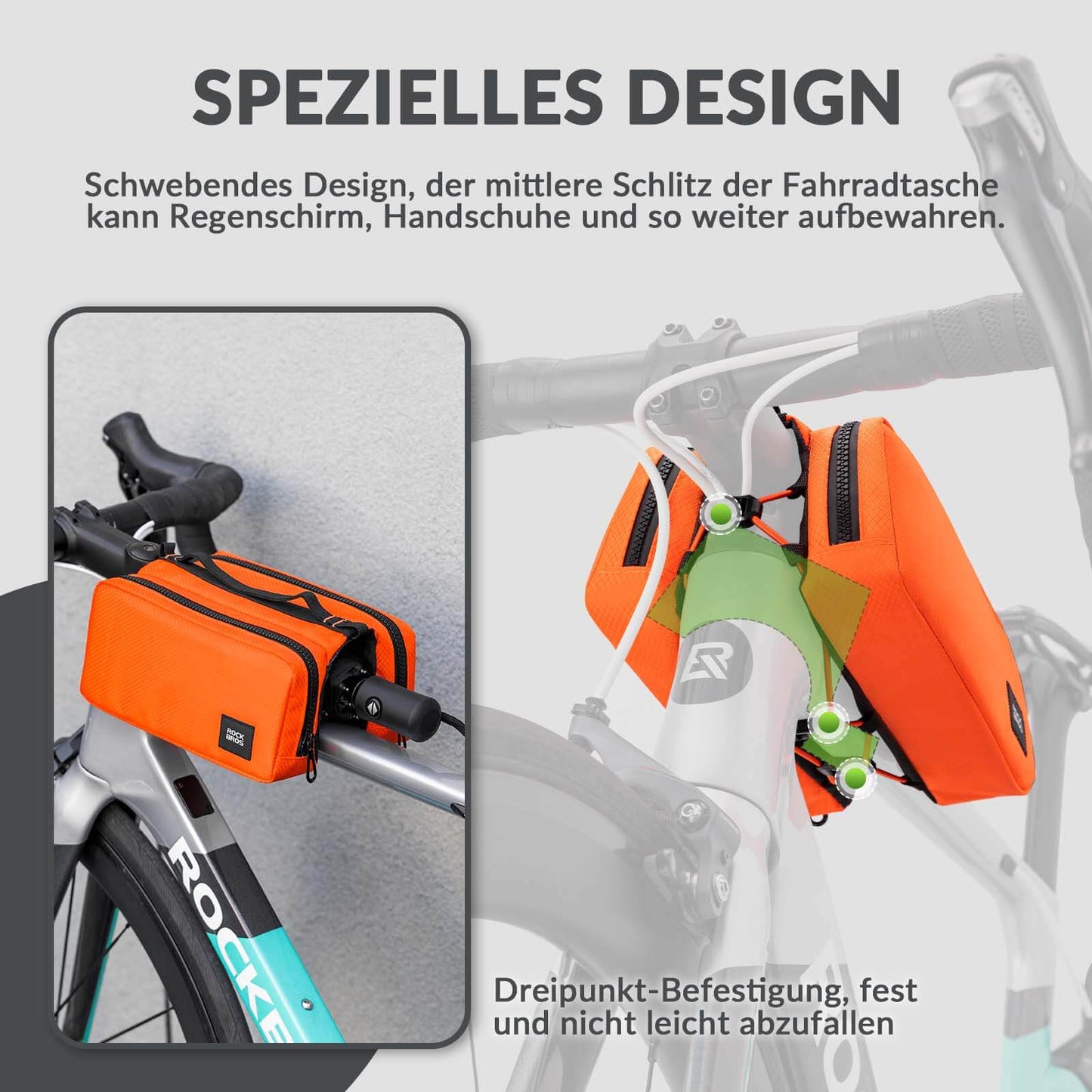 Cykelramväska med axelrem, överrörsväska ROCKBROS