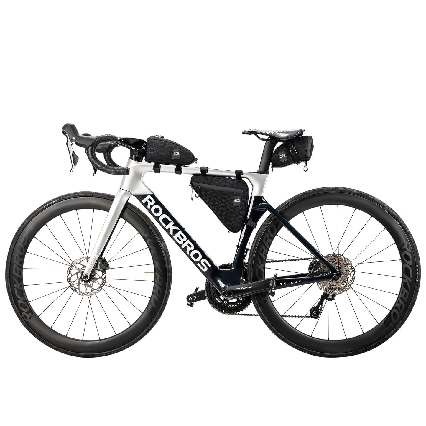 Cykelväskeset: ramväska*2 + sadelväska*1 med justerbar axelrem, 1,2L, ROCKBROS